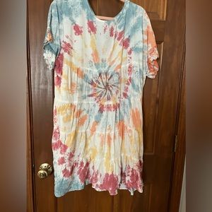 Nwot mazik tie dye mini dress size large